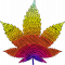 Buntes Cannabisblatt
